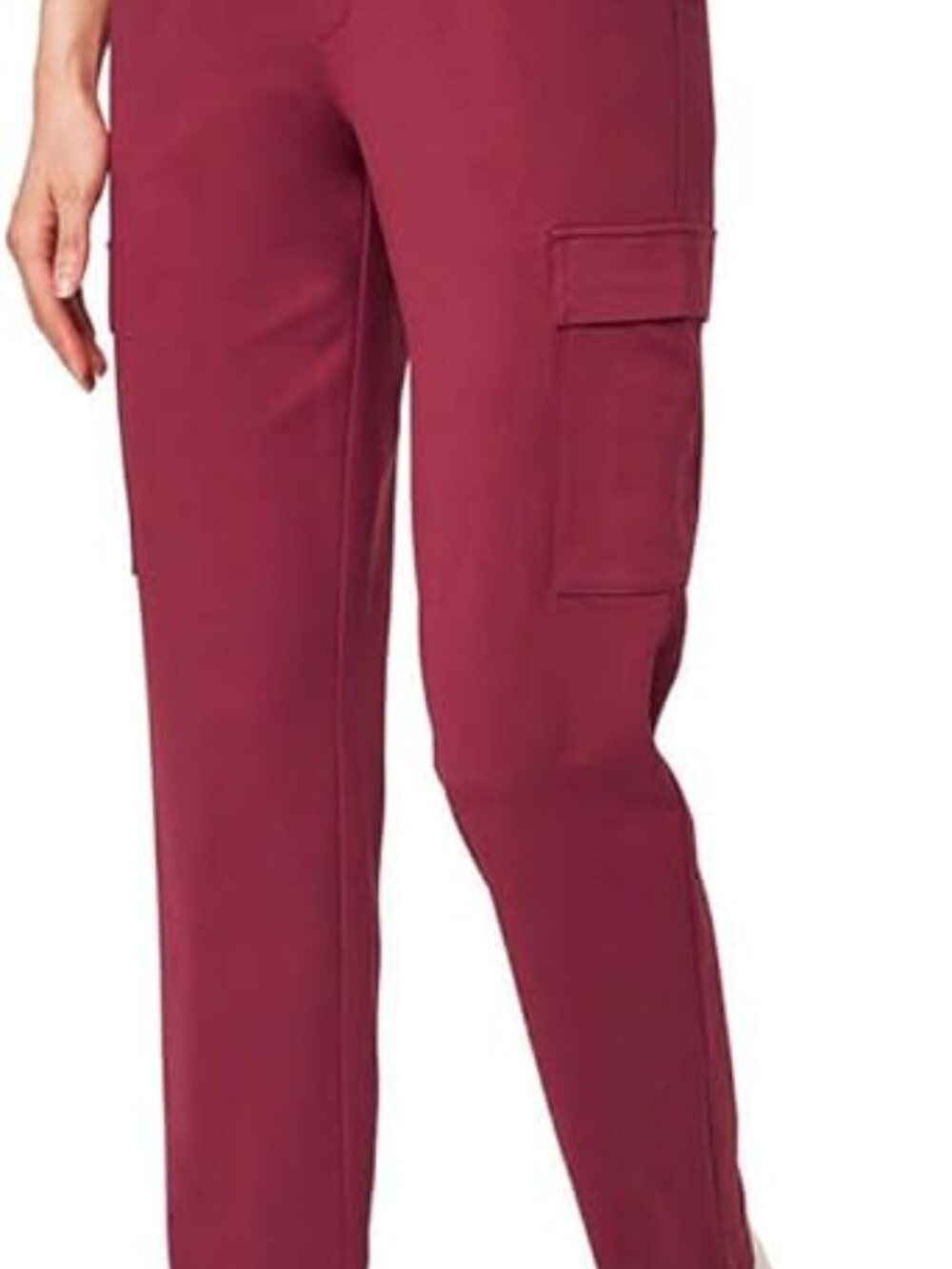 Mondetta Tibetan Red Cargo Jogger Pants Burgundy Stretch Athleisure Women’s XL